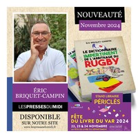 📚 Rencontrez Éric Briquet-Campin à la Fête du Livre du Var !

⚡ Découvrez "Le dictionnaire impertinent de l’arbitrage du rugby", un ouvrage piquant et drôle qui explore les coulisses de l’arbitrage avec une bonne dose d’humour !

📍 Stand Librairie Périclès
🗓 Du 22 au 24 novembre
📍 Place d’Armes, Toulon

🏉 Un rendez-vous incontournable pour tous les passionnés de rugby et de littérature décalée ! Venez rencontrer l’auteur et repartez avec une dédicace pleine d’impertinence.

#FêteDuLivreDuVar #Rugby #ÉricBriquetCampin #HumourEtSport #LibrairiePériclès